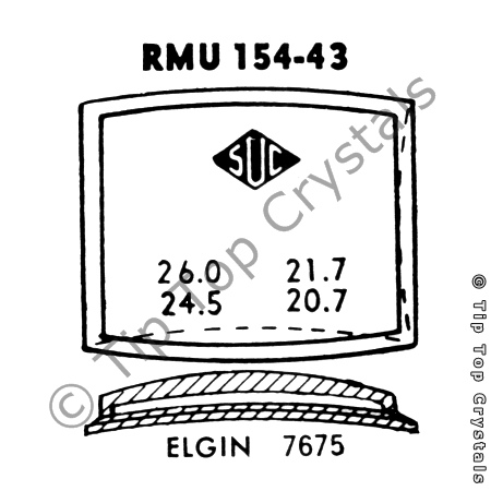 SUC RMU154-43 Watch Crystal