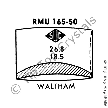 SUC RMU165-50 Watch Crystal