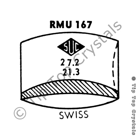 SUC RMU167 Watch Crystal