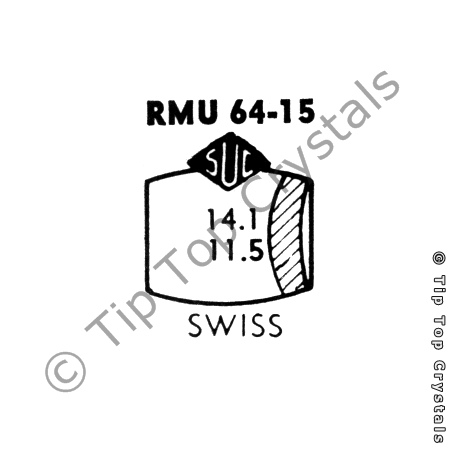 SUC RMU64-15 Watch Crystal