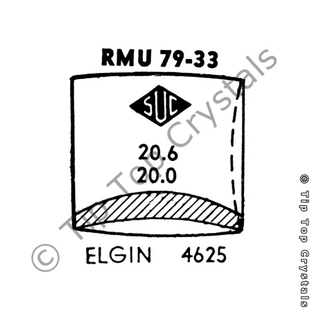 SUC RMU79-33 Watch Crystal