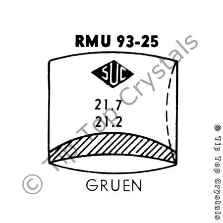 SUC RMU93-25 Watch Crystal