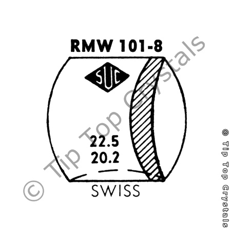 SUC RMW101-8 Watch Crystal - Click Image to Close