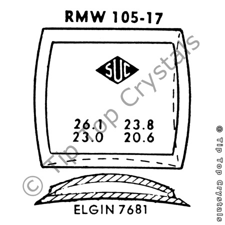 SUC RMW105-17 Watch Crystal