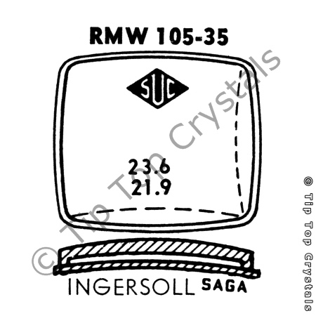 SUC RMW105-35 Watch Crystal