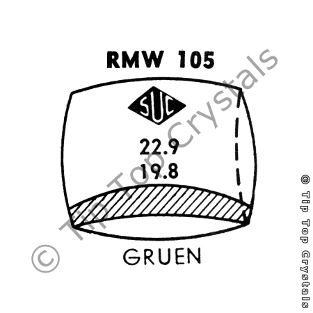 SUC RMW105 Watch Crystal