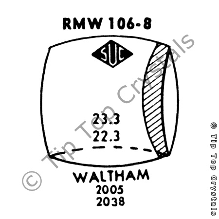 SUC RMW106-8 Watch Crystal