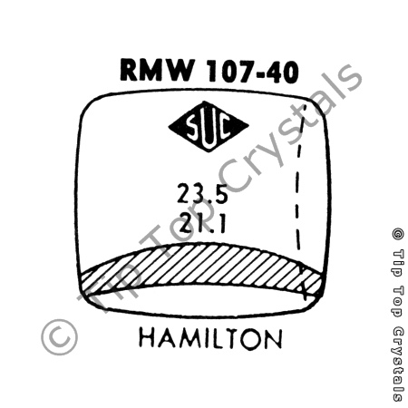 SUC RMW107-40 Watch Crystal