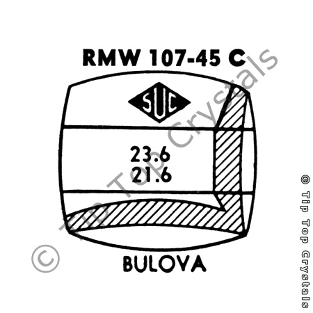 SUC RMW107-45C Watch Crystal