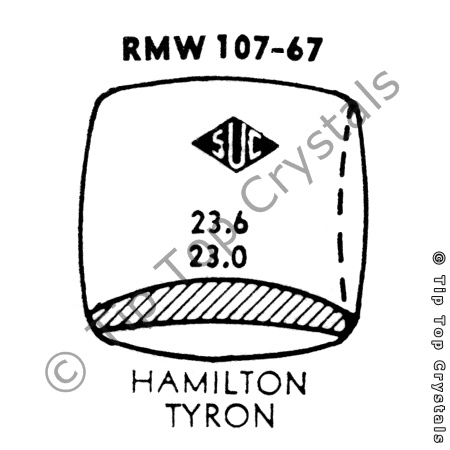 SUC RMW107-67 Watch Crystal
