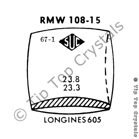 SUC RMW108-15 Watch Crystal