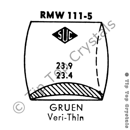 SUC RMW111-5 Watch Crystal