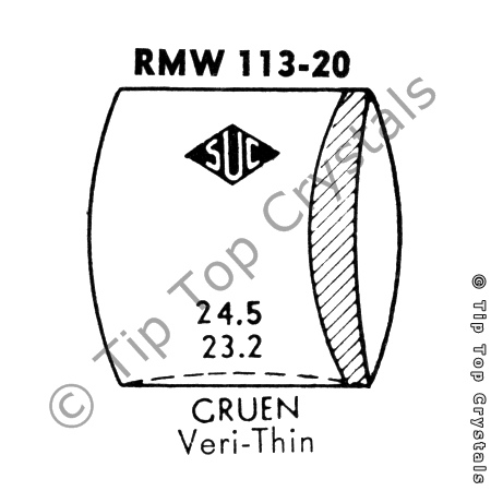 SUC RMW113-20 Watch Crystal