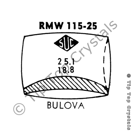 SUC RMW115-25 Watch Crystal