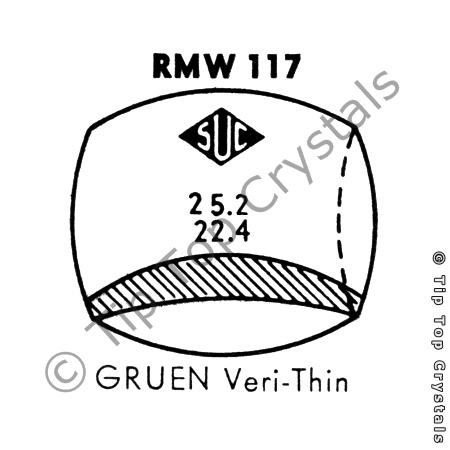 SUC RMW117 Watch Crystal