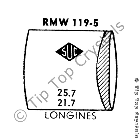 SUC RMW119-5 Watch Crystal