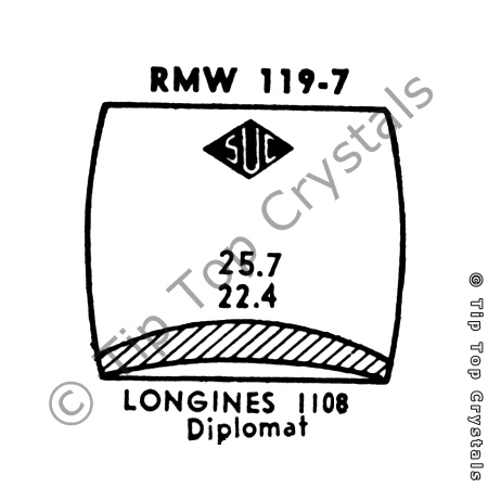 SUC RMW119-7 Watch Crystal