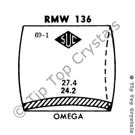 SUC RMW136 Watch Crystal