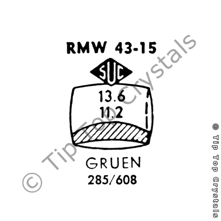SUC RMW43-15 Watch Crystal