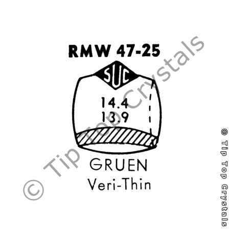 SUC RMW47-25 Watch Crystal