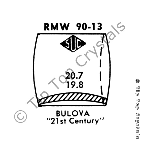 SUC RMW90-13 Watch Crystal