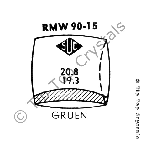 SUC RMW90-15 Watch Crystal