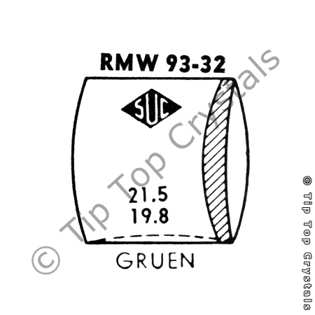 SUC RMW93-32 Watch Crystal