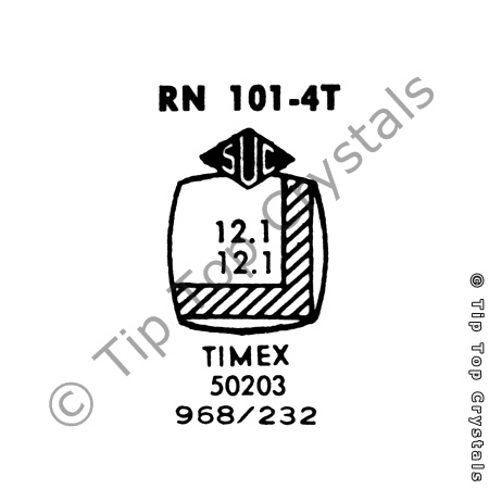 SUC RN101-4T Watch Crystal