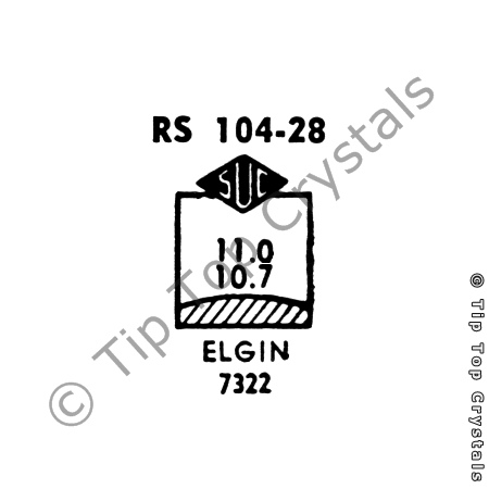 SUC RS104-28 Watch Crystal