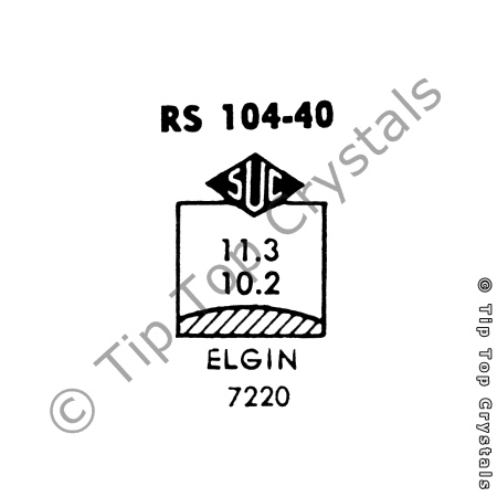 SUC RS104-40 Watch Crystal