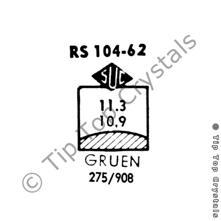 SUC RS104-62 Watch Crystal