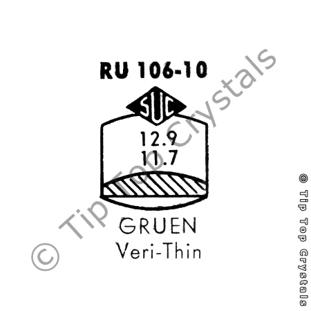 SUC RU106-10 Watch Crystal