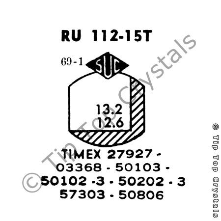 SUC RU112-15T Watch Crystal - Click Image to Close