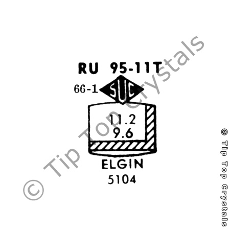 SUC RU95-11T Watch Crystal - Click Image to Close