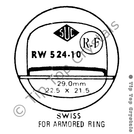 SUC RW524-10 Watch Crystal