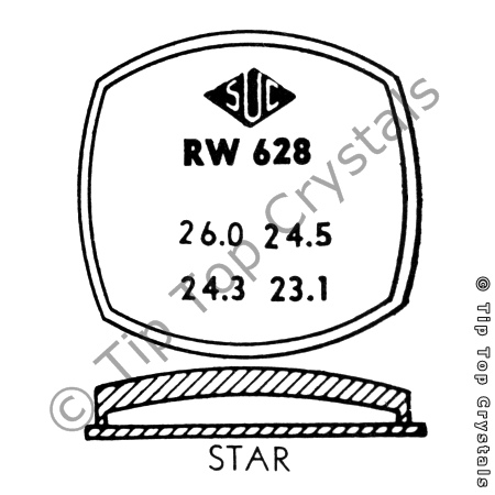 SUC RW628 Watch Crystal