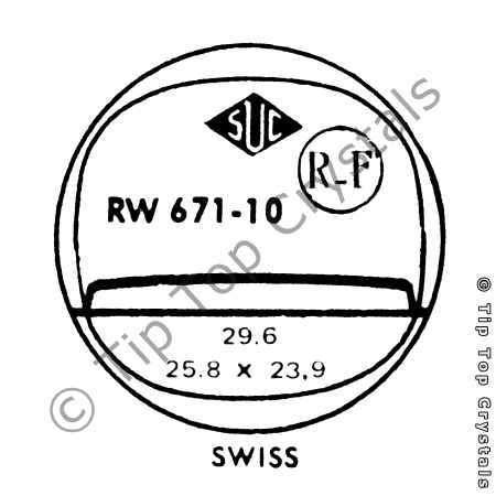 SUC RW671-10 Watch Crystal
