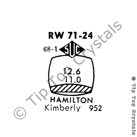 SUC RW71-24 Watch Crystal - Click Image to Close