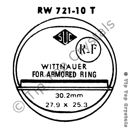 SUC RW721-10T Watch Crystal