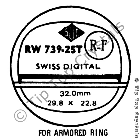 SUC RW739-25T Watch Crystal