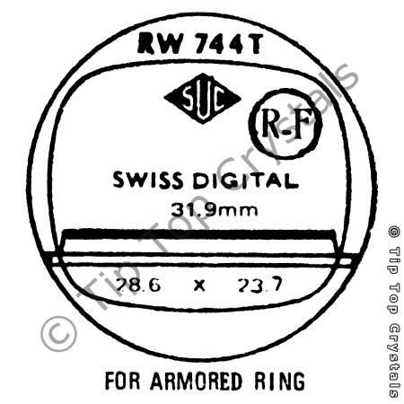 SUC RW744T Watch Crystal