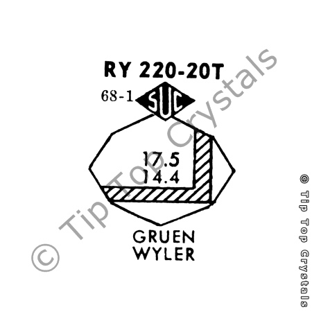 SUC RY220-20T Watch Crystal
