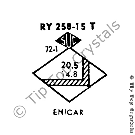 SUC RY258-15T Watch Crystal