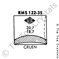 SUC RMS122-35 Watch Crystal