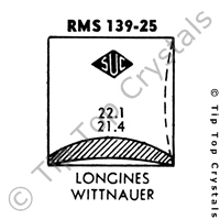 SUC RMS139-25 Watch Crystal