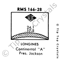 SUC RMS166-28 Watch Crystal