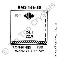 SUC RMS166-50 Watch Crystal