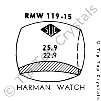 SUC RMW119-15 Watch Crystal