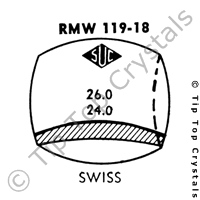SUC RMW119-18 Watch Crystal