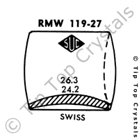 SUC RMW119-27 Watch Crystal